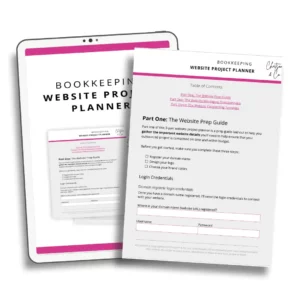 Bookkeeping Website Project Planner Promo